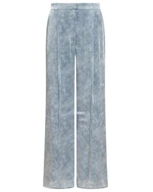 Michael Kors Michael Allover Printed Wide-Leg Pants - Blue