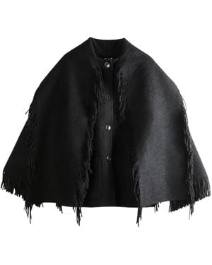 TOTEME Totême Fringe High Neck Jacket - Black