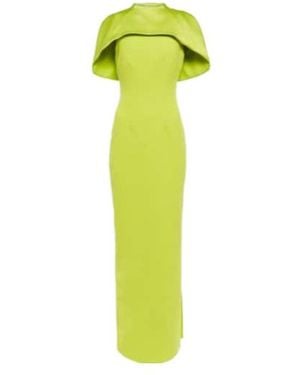 Safiyaa Kalika Crêpe Gown - Green