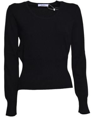 Max Mara Mxmvetta Crewneck Knitted Sweater - Black