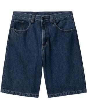 Carhartt Brandon Logo-Patch Denim Shorts - Blue