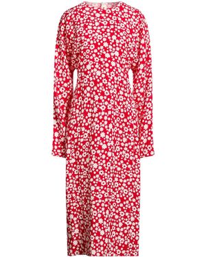 Marni Floral Print Long-Sleeve Dress - Red