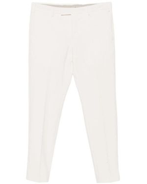 Pt Pantaloni Casual Trousers With Belt Loops - White