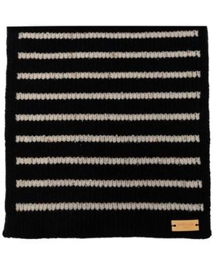 Balmain Logo Plaque Monogram Scarf - Black
