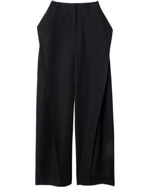 Jacquemus High-Waist Wide-Leg Pants - Black