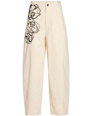 MAX&Co. Loose Straight-Leg Pants - Natural