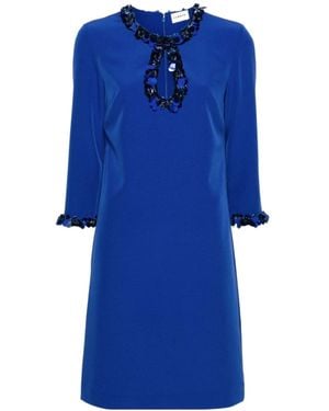 P.A.R.O.S.H. Puppy Sequin-Embellished Shift Dress - Blue