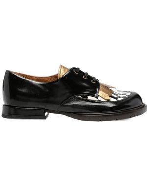 Chie Mihara Round-Toe Lace-Up Shoes - Black