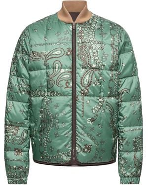 Moncler Chalvron Reversible Down Bomber Jacket - Green