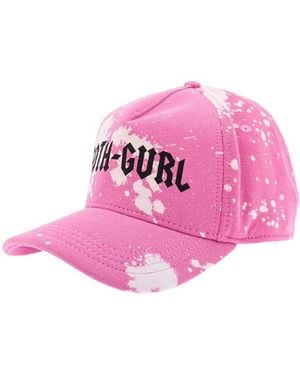 DSquared² Slogan Printed Curved Peak Cap - Pink