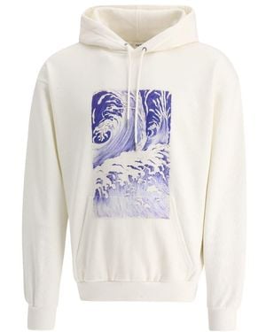 Celine Loose Wave Hoodie - White