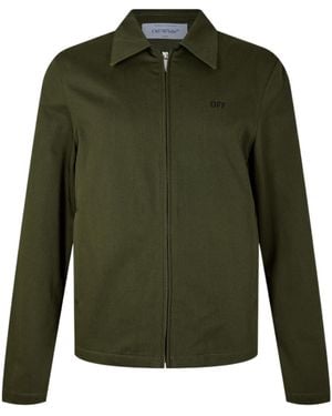 Off-White c/o Virgil Abloh Arrows Zipped Overshirt - Green