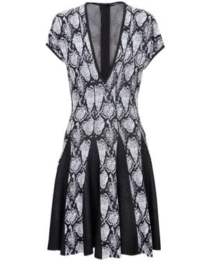 Balmain Jacquard Mini Dress - Black