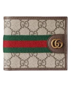 Gucci Ophidia Monogrammed Bi-Fold Wallet - White