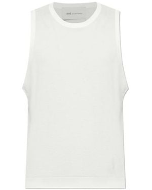 Ami Paris Ami Sleeveless Tank Top - White