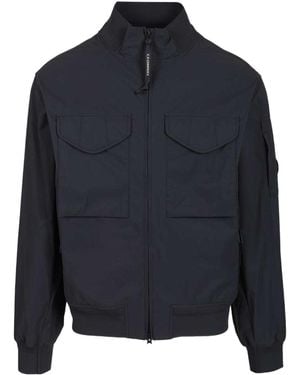 C.P. Company Bomber Jacket Made Of Pro-Tek - Blue