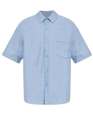 American Vintage Short Sleeve Denim Shirt - Blue