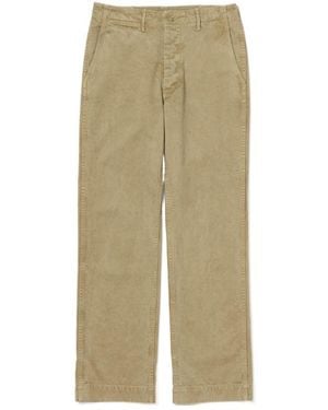 AURALEE Buttoned Straight-Leg Pants - Natural