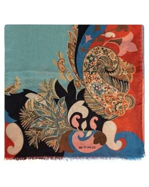Etro Paisley Print Scarf - Green