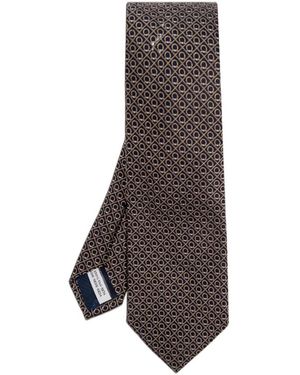 Ferragamo Pointed Tie - Brown