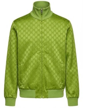Gucci Monogrammed Zip-Up Jacket - Green