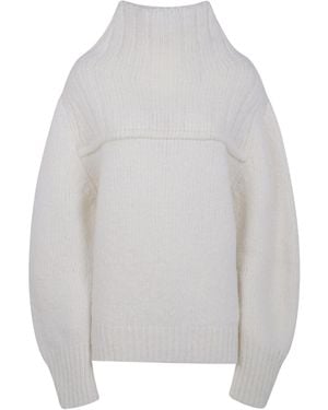 Dries Van Noten Long-Sleeved High-Neck Jumper - Grey