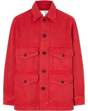 Nili Lotan Leroy Denim Jacket - Red