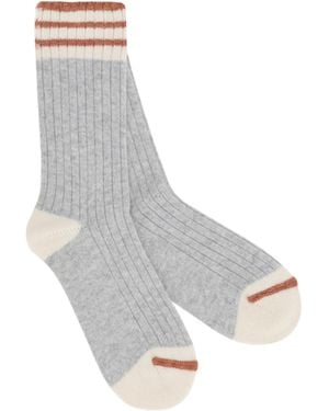 Brunello Cucinelli Strapped Socks - White