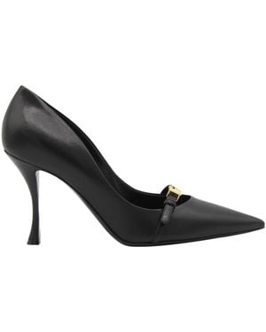 Dolce & Gabbana 90Mm Leather Pointed-Toe Pumps - Black