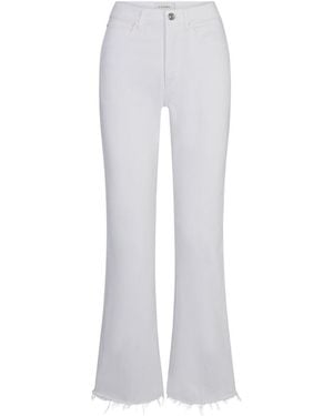 FRAME Frayed-Hem Jeans - White