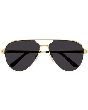 Cartier Aviator Frame Sunglasses - Black