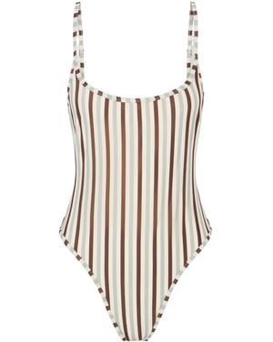 Haight Pipping Thidu Striped Swimsuit - White