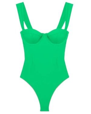 Jonathan Simkhai Kyle Bustier One Piece - Green