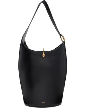 Rabanne Ring Leather Tote Bag - Black