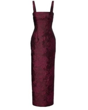 Emilia Wickstead Micheline Floral Cloque Gown - Purple