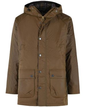 Barbour Logo Detailed Hooded Parka - Green