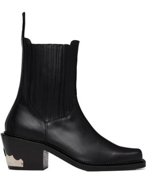 Toga Virilis Square-Toe Chelsea Boots - Black
