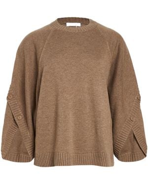 Max Mara Solid-Color Cashmere Sweater - Brown