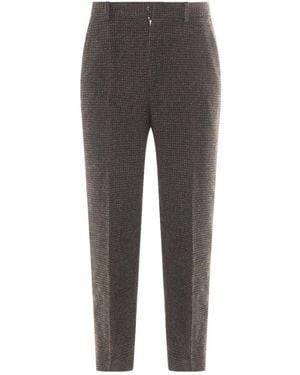 AURALEE Pleat Detailed Tweed Trousers - Grey