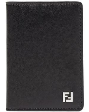 Fendi Ff Squared Bi-Fold Card Holder - Black