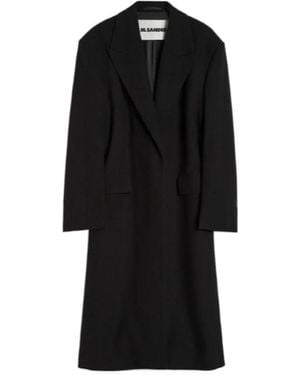 Jil Sander Double-Breasted Coat - Black