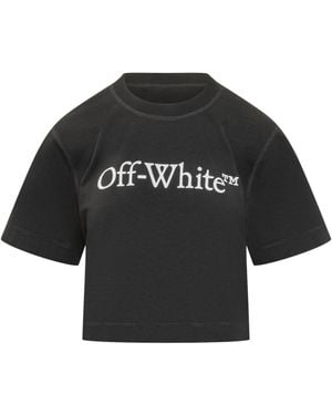 Off-White c/o Virgil Abloh Off Logo Printed Crewneck T-Shirt - Black