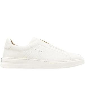 Henderson Grainy Leather Trainers - White
