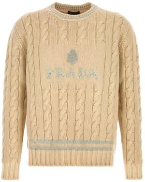 Prada Long-Sleeved Jumper - Natural