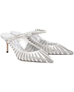 Jimmy Choo Bing Embellished Pumps - White
