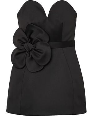 Marc Jacobs Satin Daisy Belted Dress - Black