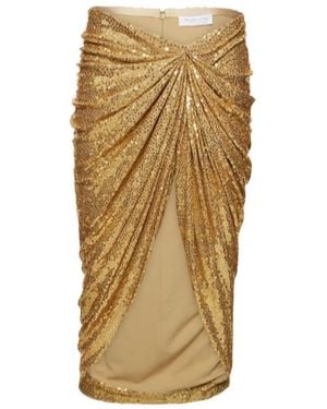 Michael Kors Sequin-Wrapped Mid-Length Skirt - Metallic