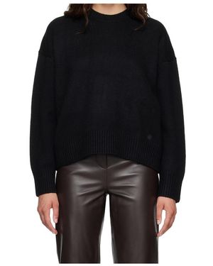 Loulou de Saison Oversized Crew-Neck Jumper - Black