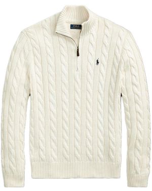 Polo Ralph Lauren Half-Zip Long-Sleeved Jumper - White