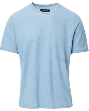 Rag & Bone Crew Neck Short-Sleeved T-Shirt - Blue